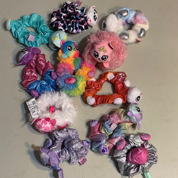 Squishmallows Other - Squishmallows Plush Character Scrunchies - Rainbow, Pink, Purple, Blue, White